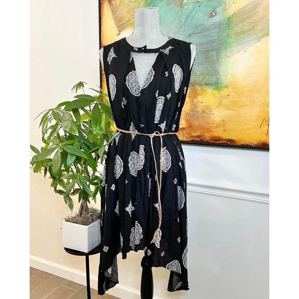 Tunic dress women small celestial medallion whimsygoth dark fairycore majestic